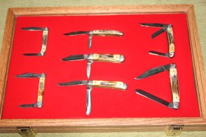 Vintage 1980 Case XX 1980 75th Anniversery Stag Knife 7 piece Set (#139)