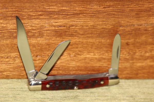 Vintage 1965-1969 Case XX 6327 Stockman Red bone knife (#92)