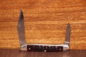 Vintage 1940-1964 Case XX 06244 Jack Red bone Knife (#$103)