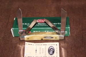 Vintage 1984 Case XX 64052 Congress White bone Knife (#109)