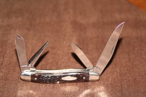 Vintage 1978 Case XX 64047P 4 blade Stockman Red bone punch Knife (#114)