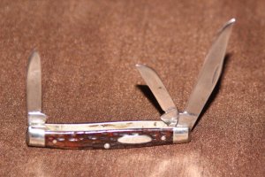 Vintage 1940-1964 Case XX 6344 Stockman small bone handle knife (#116)