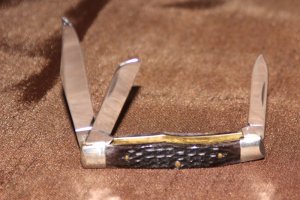 Vintage 1979 Case XX 63032 Medium Stockman Bone Knife (#125)