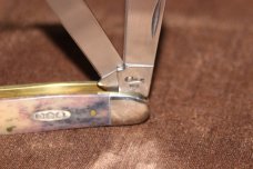 Vintage 1998 Case XX 6347 Stockman Appalosa Purple Bone Handle Knife (#128) Vintage 1998 Case XX 6347 Stockman Appalosa Purple Bone Handle Knife (#128)