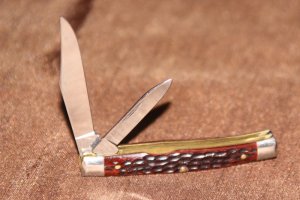 Vintage 1965-1969 Case XX 6244 Jack Red bone knife (#131)