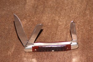 Vintage 1972 Case XX 6318 Stockman Red bone knife (#133)