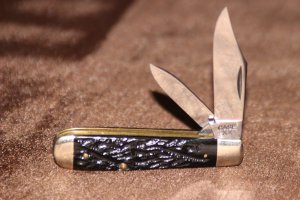 Vintage 1940-1964 Case XX 6235 1/2 Jack Rough black knife (#137)