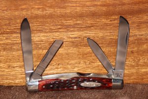 Vinage 1974 Case XX 64052 Congress red bone Knife (#143)