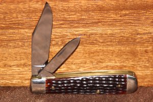 Vintage 1940-1964 Case XX 6235 1/2 Swell end Red bone Jack Knife (#147)