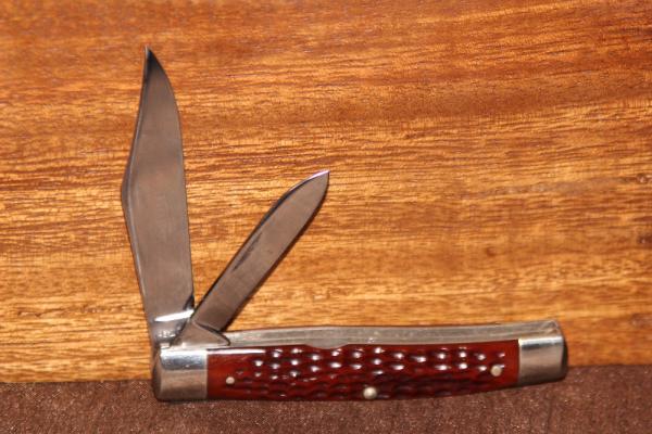 Vintage 1940-1964 Case XX 6292 Jack Red bone knife (#149)