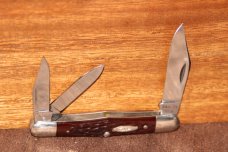 Vintage 1965-1969 Case XX 6383 Whittler Red bone knife (#170)