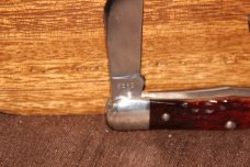 Vintage 1965-1969 Case XX 6383 Whittler Red bone knife (#170)
