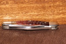 Vintage 1965-1969 Case XX 6383 Whittler Red bone knife (#170)
