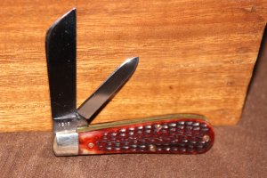 Vintage 1965-1969 Case XX 6217 Loomfixer Red bone knife (#176)