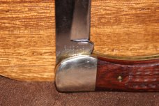 Vintage 1979 Case XX 6165 SAB Laminated wood Folding Hunter knife (#177) Vintage 1979 Case XX 6165 SAB Laminated wood Folding Hunter knife (#177)