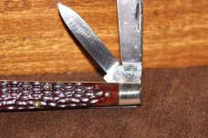 Vintage 1965-1969 Case XX 6202 1/2 Straight Jack Red bone knife (#182)