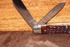 Vintage 1965-1969 Case XX 6202 1/2 Straight Jack Red bone knife (#182)