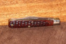 Vintage 1965-1969 Case XX 6202 1/2 Straight Jack Red bone knife (#182)