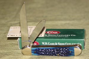 Vintage Rare 2003 Case XX 6249W SS Copperhead Blue bone knife (NIB) (#24)