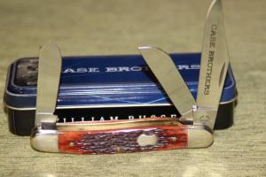 Vintage 2000 Case Brothers 6347 SS Stockman Russell Jigged Chestnut Bone Knife NIB (#50)