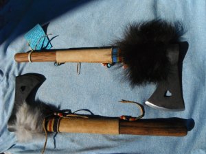 Two hand forged tomahawks. I will sell separately or as a pair. Very SHARP!!! 