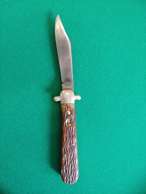 Presto switchblade knife with the DERBY GUARD!