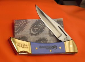 Vintage Case XX 9 Dot 1981 - B159L SSP Lockback Knife w/ Derlin Handles w/ Louisiana World Expo txt
