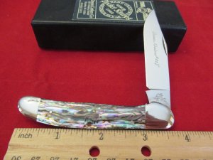 Queen Cutlery Abalone Copperhead Liner Lock Pattern # 41L