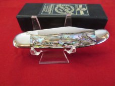 Queen Cutlery Abalone Copperhead Liner Lock Pattern # 41L Queen Cutlery Abalone Copperhead Liner Lock Pattern # 41L