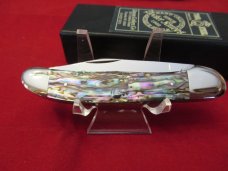 Queen Cutlery Abalone Copperhead Liner Lock Pattern # 41L Queen Cutlery Abalone Copperhead Liner Lock Pattern # 41L