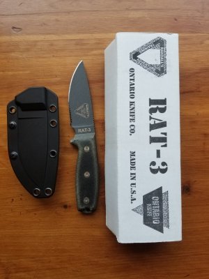 ONTARIO RAT 3 (rare D2 blade discontinued model)
