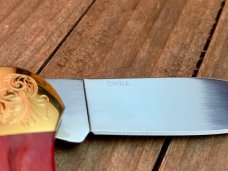 Remington Red Bone Canoe with Gold Plated Scrolled Bolsters, Beautiful! Remington Red Bone Canoe with Gold Plated Scrolled Bolsters, Beautiful!