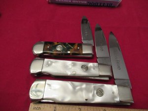3 Bulldog Brand Knives 2000 YR.