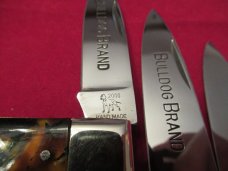 3 Bulldog Brand Knives 2000 YR. 3 Bulldog Brand Knives 2000 YR.