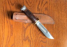 MARBLE'S IDEAL KNIFE, Vintage, 5" Blade, Leather Handle MARBLE'S IDEAL KNIFE, Vintage, 5" Blade, Leather Handle