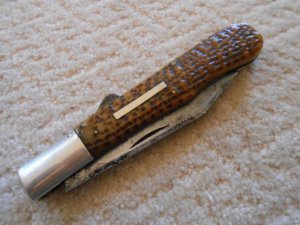 Vintage Northfield UN-X-LD Peach Seed Lockback Knife