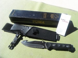 Rare Puma Huntac fixed blade German knife knives 132001 Sheath & Org Box paper New Old Stock NOS/NIB