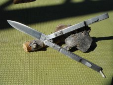 vintage 1980's valor silver dragon stainless drop point balisong butterfly knife made in japan
