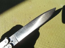 vintage 1980's valor silver dragon stainless drop point balisong butterfly knife made in japan