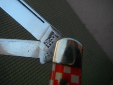 VINTAGE STOCKMAN KUTMASTER POCKET KNIFE, 3 BLADES. "PURINA" ADVERTISING CHECKERBOARD SCALES VINTAGE STOCKMAN KUTMASTER POCKET KNIFE, 3 BLADES. "PURINA" ADVERTISING CHECKERBOARD SCALES