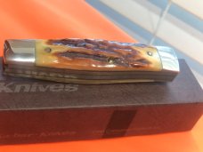 Vintage Ka-Bar (Thick Stag) GunStock Pocket Knife with Nice Stag Handles -NOS Vintage Ka-Bar (Thick Stag) GunStock Pocket Knife with Nice Stag Handles -NOS