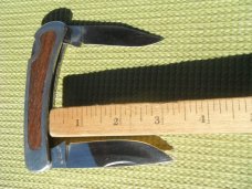 Vintage Kershaw Kai Folding Dual Blade 2050 Lockback Knife Rosewood Inlay. Made in Japan Vintage Kershaw Kai Folding Dual Blade 2050 Lockback Knife Rosewood Inlay. Made in Japan