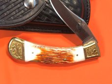Vintage Parker IMAI K-541 Lockback Hunter Knife w Canada Goose Blade Etching -Orig Sheath & Box -NOS Vintage Parker IMAI K-541 Lockback Hunter Knife w Canada Goose Blade Etching -Orig Sheath & Box -NOS