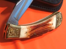 Vintage Parker IMAI K-541 Lockback Hunter Knife w Canada Goose Blade Etching -Orig Sheath & Box -NOS Vintage Parker IMAI K-541 Lockback Hunter Knife w Canada Goose Blade Etching -Orig Sheath & Box -NOS