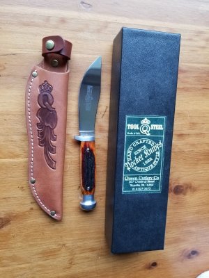 QUEEN # 98 (Amber Carved Stag Bone-Brand new)