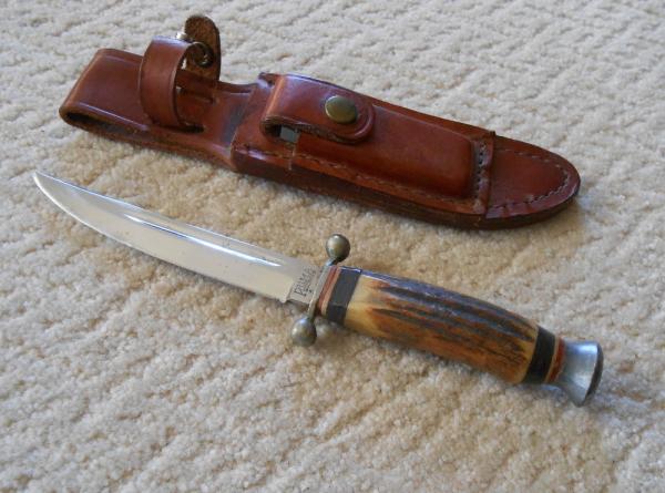 Vintage Stag Cross Guard Puma Fixed Blade Knife Vintage Stag Cross Guard Puma Fixed Blade Knife