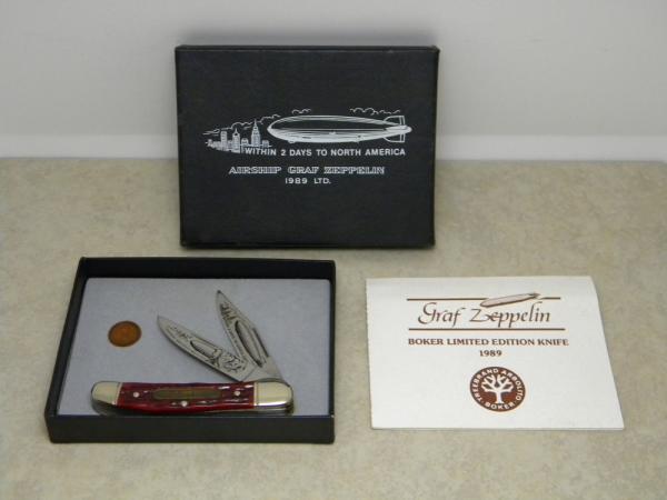 Boker Solingen Germany 1989 Ltd. Red Bone "Graf Zeppelin" Copperhead Knife in Box Boker Solingen Germany 1989 Ltd. Red Bone "Graf Zeppelin" Copperhead Knife in Box