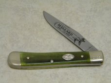 Boker Solingen Germany 1992 Wildlife Series "Mallard Duck" Green Bone 1 Blade Trapper Knife in Box Boker Solingen Germany 1992 Wildlife Series "Mallard Duck" Green Bone 1 Blade Trapper Knife in Box