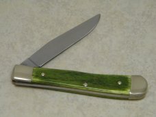 Boker Solingen Germany 1992 Wildlife Series "Mallard Duck" Green Bone 1 Blade Trapper Knife in Box Boker Solingen Germany 1992 Wildlife Series "Mallard Duck" Green Bone 1 Blade Trapper Knife in Box