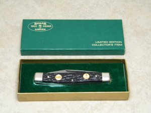 Boker Solingen Germany Tree Brand Classic Jigged Black 1974 WISS 6066 LTD Stockman Knife in Box